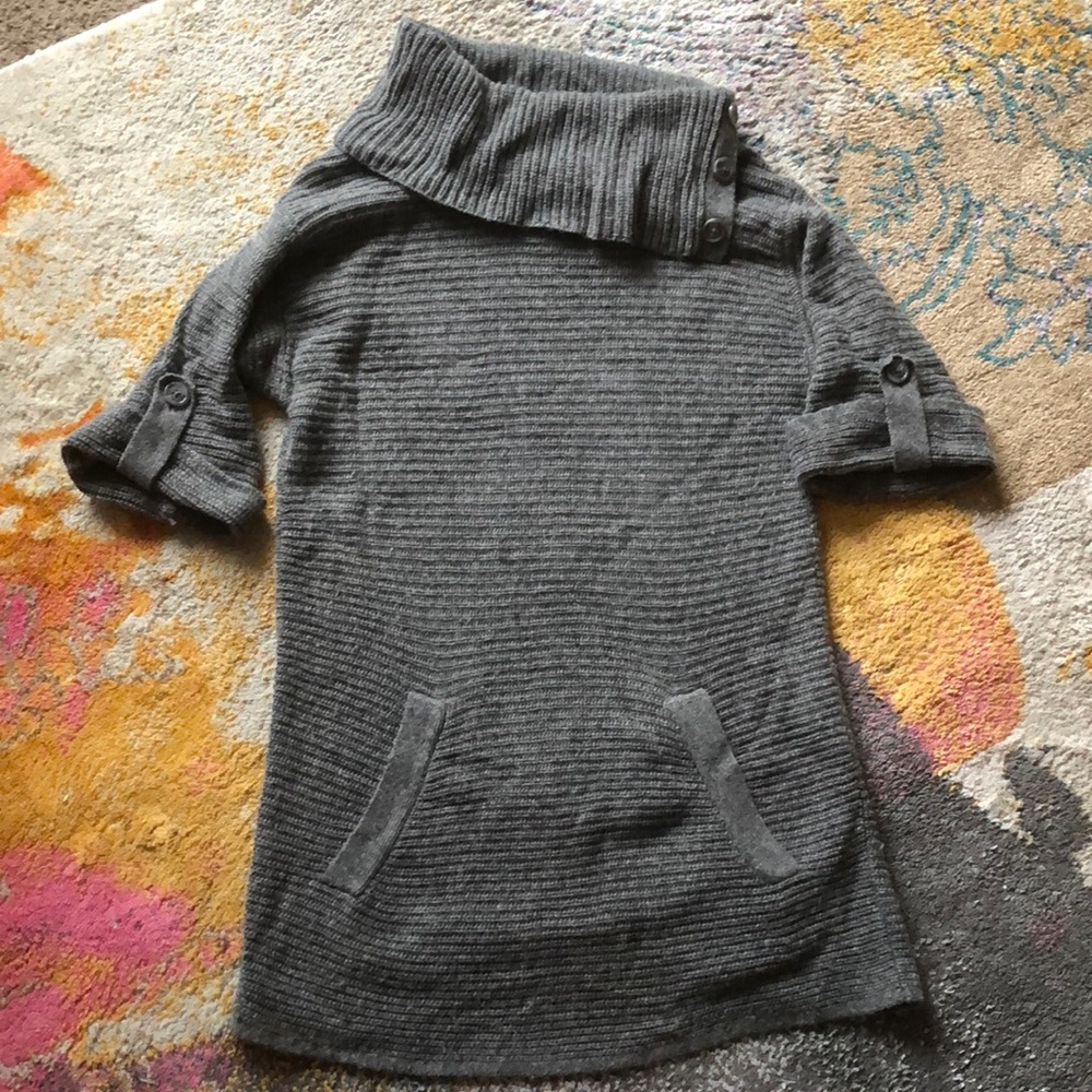 Grey Maternity Sweater Dress (36)